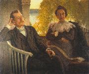 Richard Bergh, Author Per Hallstrom and his wife Helga